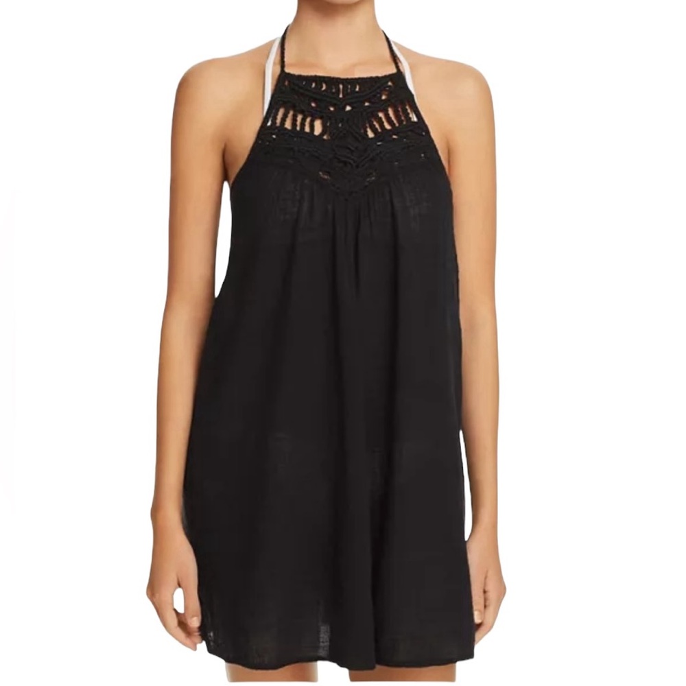 POLO Ralph Lauren Macrame Cover Up Dress Black Size S